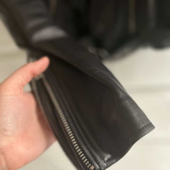 7 for all mankind Leather Jacket Size S - Picture 3 of 6